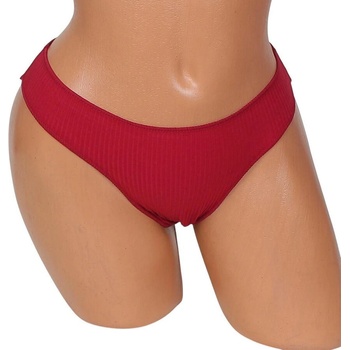 Памучна тъмночервена прашка с рипсен ефект