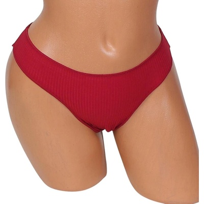 Памучна тъмночервена прашка с рипсен ефект