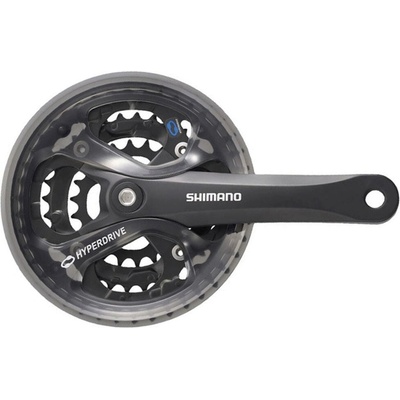 SHIMANO Stred Acera FC-M361 175mm 48/38/28z. 7/8-k. čierny s krytom na štvorhran