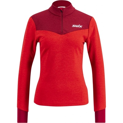 Swix Dynamic Midlayer Half Zip W Swix red/Rhubarb red