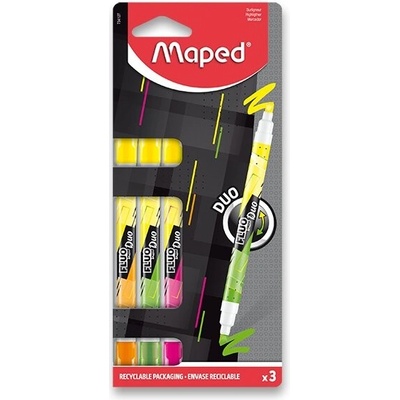 Maped Fluo Peps Duo Neon 3 ks 734127
