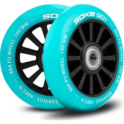Soke GO 100 mm tyrkysové 2 ks