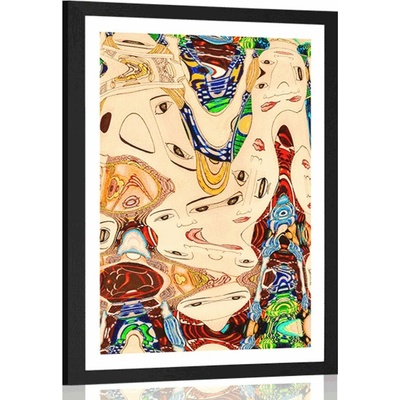 Plakát s paspartou matka v abstraktním provedení - 40x60 no frame
