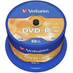 Verbatim DVD-R диск Verbatim, 4.7 GB, 16x, AZO покритие, 4.7 GB, 16X, 50 броя в шпиндел, office1_2065200059