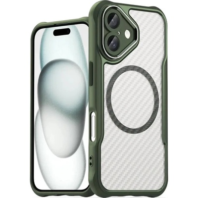 HQWear Кейс Leading Series, с MagSafe за iPhone 16, зелен (Leading series MagSafe Iphone 16 green)