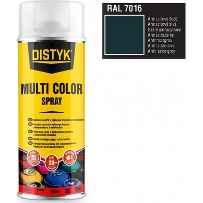 Den Braven DISTYK Multi color spray 400 ml RAL 7016 ANTRACITOVÁ ŠEDÁ