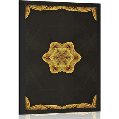Plakát zajímavá zlatá Mandala - 40x60 silver