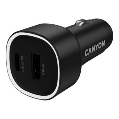 CANYON Автомобилно зарядно Canyon OnDrive 48, USB-C + USB-A, 48W, черно (CNE-CCABR3AC)