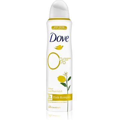Dove 0% ALU Citrus and Peach дезодорант с 48 часов ефект Citrus & Peach 150ml