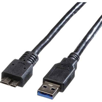 Roline 11.02.8873 USB 3.2 Gen1 USB-A zástrčka USB Micro-B zástrčka 0,8m černý