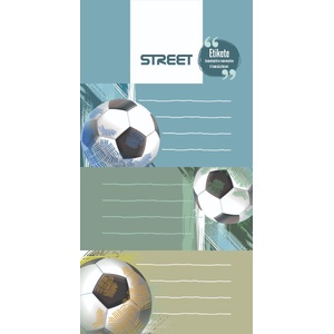 STREET Етикети за тетрадка Street Football, оп. 9 (29055-А-FOOTBALL)