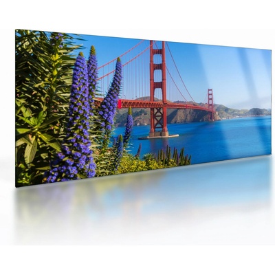 Skleněný obraz - Golden Gate Bridge, San Francisco, jednodílný 100x50 cm na skle – Hledejceny.cz