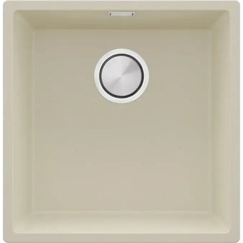 Твоят Стил Бежова гранитна кухненска мивка за вграждане под плот Лондон 50 XXL 460x470 мм