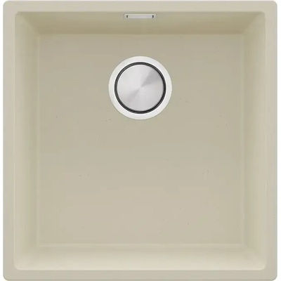 Твоят Стил Бежова гранитна кухненска мивка за вграждане под плот Лондон 50 XXL 460x470 мм