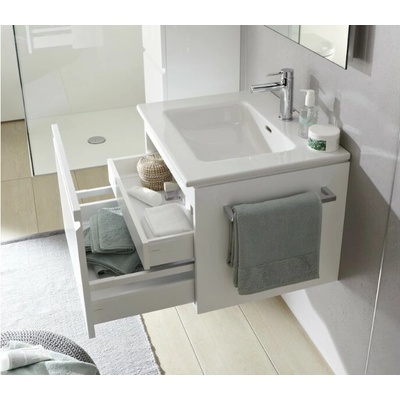 Laufen Pro S - set - biele matné umývadlo slim so skrinkou 60 x 50 cm + vnútorná zásuvka