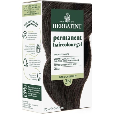 Herbatint Prírodná permanentná farba na vlasy 3N - tmavý gaštan 170 ml