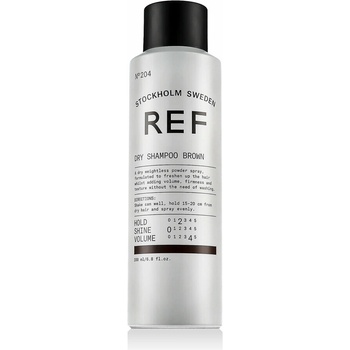 Ref Dry Shampoo Brown 204 suchý šampón pre tmavé vlasy 200 ml