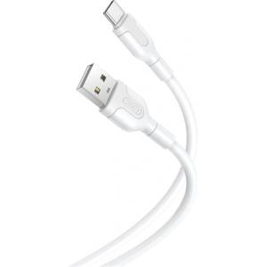 XO iPhone 14 Plus / 14 Pro Max / 14 Pro XO NB212 кабел за данни USB - Lightning, 100 см, БЯЛ (XO-NB212 WHITE)