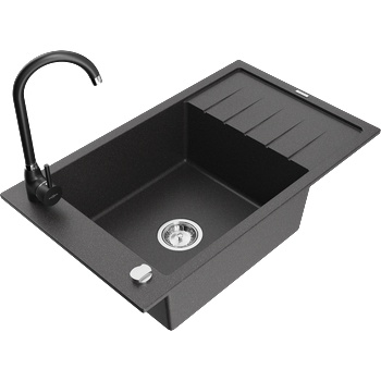 Mexen Elias гранитна кухненска мивка с една камера с дренаж и кухненски (6511-76-670200-70)
