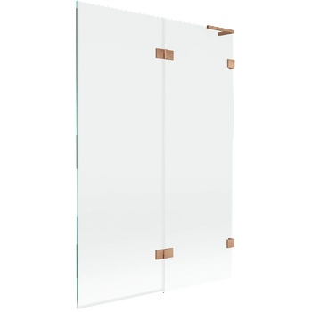 Mexen Lunar L параван за баня с две крила, десен, 120 x 150 см, прозрачен, меден мат - 897L-120-100-65-00-P (897L-120-100-65-00-P)