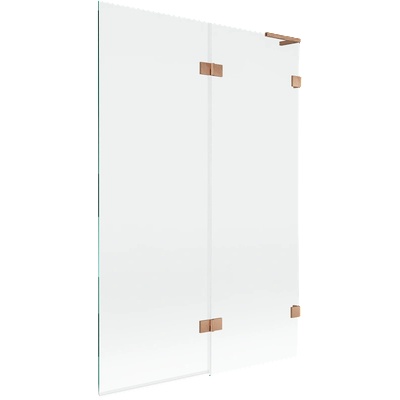 Mexen Lunar L параван за баня с две крила, десен, 120 x 150 см, прозрачен, меден мат - 897L-120-100-65-00-P (897L-120-100-65-00-P)