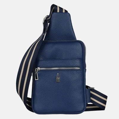 Wojewodzic dámsky kožený batôžtek kabelka malý modrý crossbody 31956/FD37