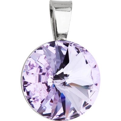 Pavona Stříbrný přívěsek s krystaly Swarovski fialový kulatý-rivoli 34112.3 violet