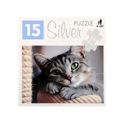 McQ by Alexander McQueen Alexander Silver Puzzle Cat 12 pieces