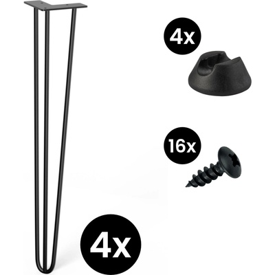 Walteco Hairpin 50538BP1 černá 4 ks – Zboží Dáma