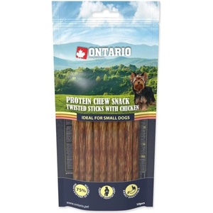 ONTARIO Лакомство Ontario Protein пиле, дъвчаща усукана пръчица 10бр 12, 7см, Small (214-56035)
