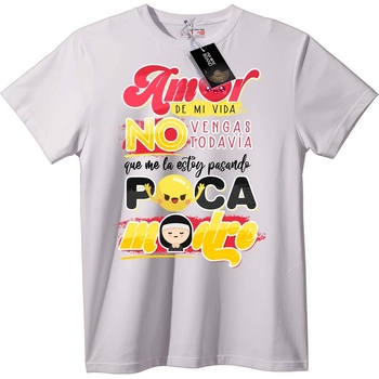 NOONEBRAND Тениска 'Любов на Живота' Poca Madre - 2XL, Black