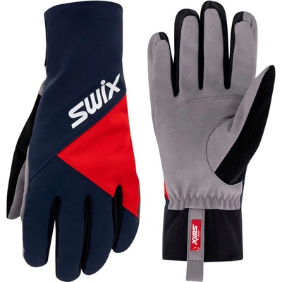 Swix Inspire Primaloft glove tmavo modrá červená biela