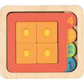 Image 1 of Goki Многослоен дървен пъзел Goki - 15 части (57350)