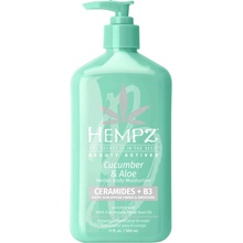 HEMPZ Hydratační tělový krém Cucumber & Aloe s ceramidy + B3 500 ml