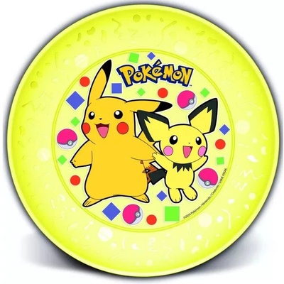 QX ПОКЕМОН: пластмасова плоска чиния в жълт цвят (674815)