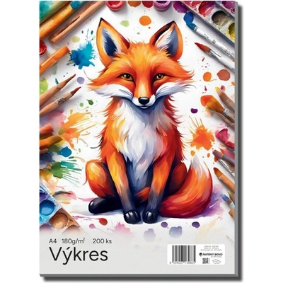 kreslící karton bílý A4 200 archů/ 180 g (výkres)