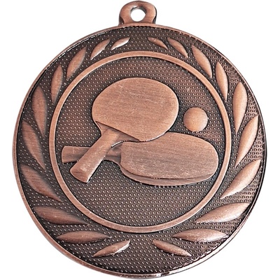 DI5000.ZF/B Medaila stolný tenis pr.50 mm hr.2mm bronz bronz