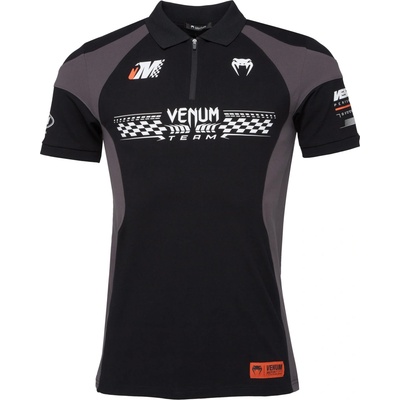 Venum pánské triko Motorsport Polo černá šedá mix
