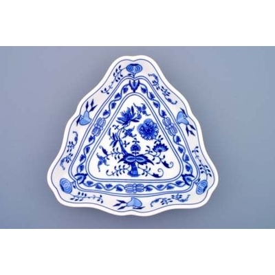 Český porcelán Dubí Mísa salátová tříhranná cibulák 24 cm