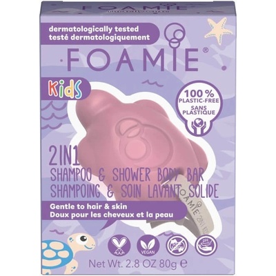 Foamie Kids 2in1 Turtelly Cool detský syndet na vlasy a telo 80 g