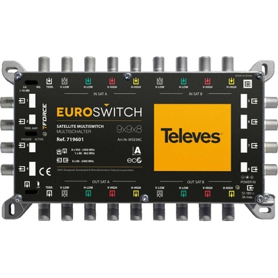 TELEVES MULTISWITCH EUROSWITCH 9x9x8 ref. 719601 – Zboží Mobilmania
