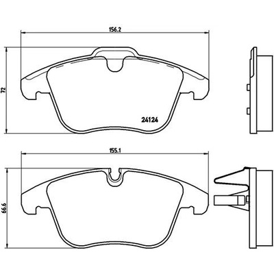 Sada brzdových destiček, kotoučová brzda BREMBO P 36 022