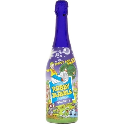 Robby Bubble Blueberry sýtený nealkoholický nápoj ochutený 0,75 l