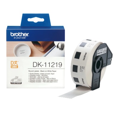 BROTHER ТИП DK - ROUND PAPER LABELS - 12mm x 12mm x 1200 - P№DK11219 (P№DK11219)