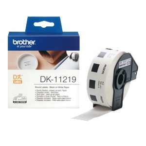 BROTHER ТИП DK - ROUND PAPER LABELS - 12mm x 12mm x 1200 - P№DK11219 (P№DK11219)