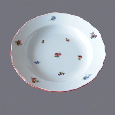 Český Porcelán Dubí Tanier hlboký 24cm Hádzanka