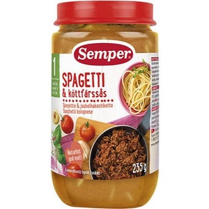 Semper Ястие Semper - Спагети болонезе, 235 g (9616) - baby