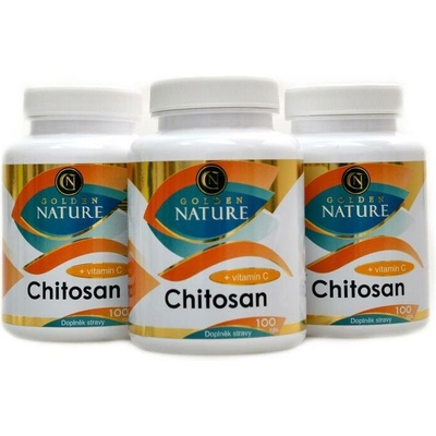 GoldenNature Chitosan + vitamin C 300 kapslí