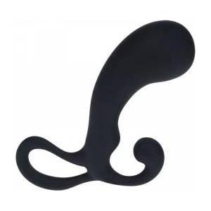  Bulb with Loop Silicone Prostate Massager - L - Black