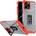 HQWear Калъф Crystal Ring Case Kickstand Tough Rugged, за iPhone 13 Pro Max, червен (9145576220702)